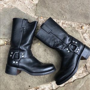 Frye harness square toe engineer